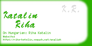 katalin riha business card